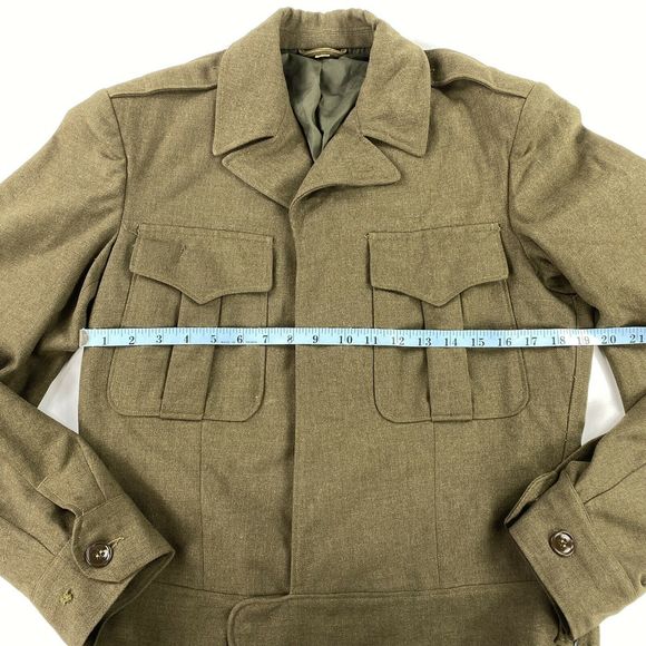 Vintage 40's Eisenhower Ike Wool Military Jacket - Picture 3 of 9